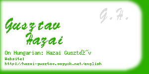 gusztav hazai business card